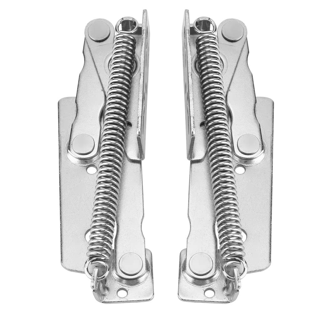 2pcs/ Set Steel, Spring Hinge for Cabinet Cupboard Door Lift Up Proof Easy Installion Closet Wardrobe