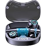 Piqeir Wireless Earbuds Bluetooth Headphones Premium Fidelity Sound Quality Wireless Charging Case Digital LED Intelligence D