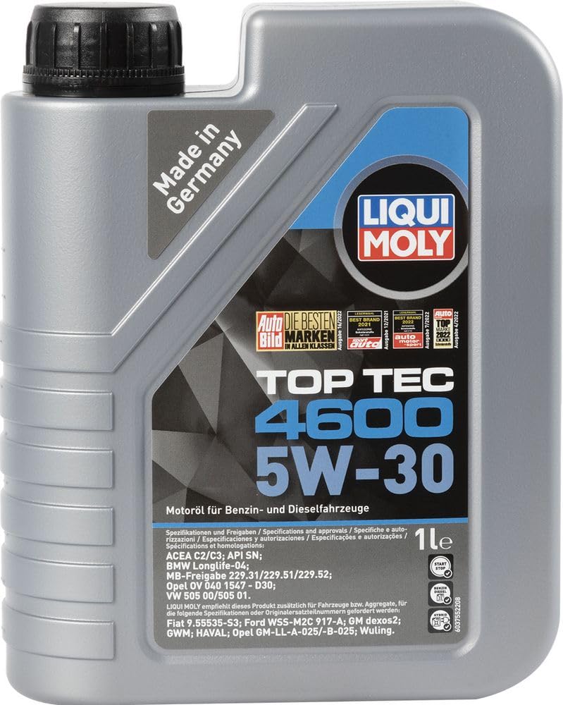 LIQUI MOLY Top Tec 4600 5W-30 | 1 L | Synthesis technology motor oil | SKU: 2315