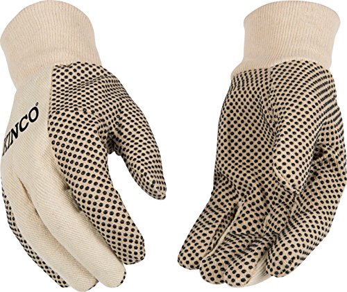 Kinco 862 Canvas Glove with PVC Dots, Work, X-Large, White (Pack of 12 Pairs)