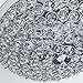 SOTTAE Fashionable 2 Lights Bowl Shaped Crystal Mental Shade Chrome Finish Bedroom Living Room Hallway Kids Room Modern Crystal Chandelier Ceiling Light, Ceiling Chandelier Size 11.8
