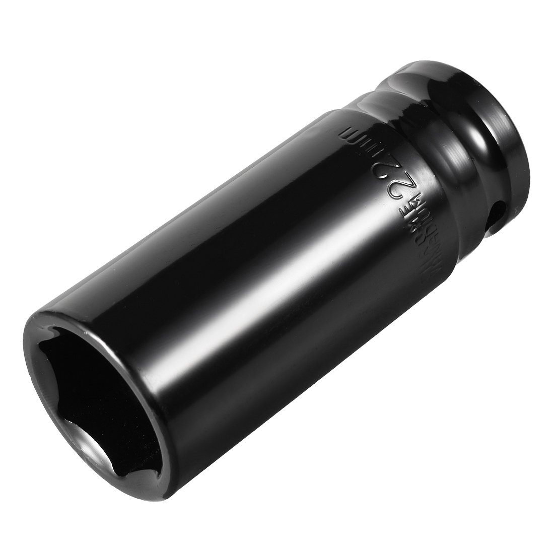 Sourcingmap 1/2" Drive by 22mm Deep Impact Socket, Heat-Treated CR-V Steel, 6-Point, Metric Sizes