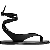 Molozoey Strap Flip Flop Flat Sandals for Women with Metal Circular Ankle Strappy Ladies Fashion Cute Summer Thong Sandals Dressy.