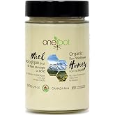 Oneroot 100% Organic Canadian Wildflower Honey - 17.6 Oz/1.1 Lbs, Unheated &amp; Creamed - Nutrient-Rich, Natural Sweetener with Enzymes - Thick &amp; Pure Raw Unfiltered Honey