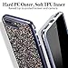 Dgtek iPhone 8 Plus Case for Women, iPhone 7 Plus Case for Girls, Protective Glitter Bling Hybrid Heavy Duty Sparkle Dual Layer Hard PC + Soft TPU for Apple iPhone 6S/6/7/8 Plus Black