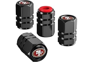 AOOBLE 4PCS Black Tire Valve Stem Caps, Aluminum Tire Valve Cap Set, Universal Stem Covers for Cars Trucks Motorcycles SUVs and Bikes