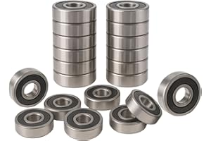 Donepart 608-2rs Bearing, C3 High Speed 8mmx22mmx7mm Bearings, Double Sealed 608 Skate Small Bearings for Fidget Spinner, Skateboards, Scooter, 3D Printer, etc (20pack)