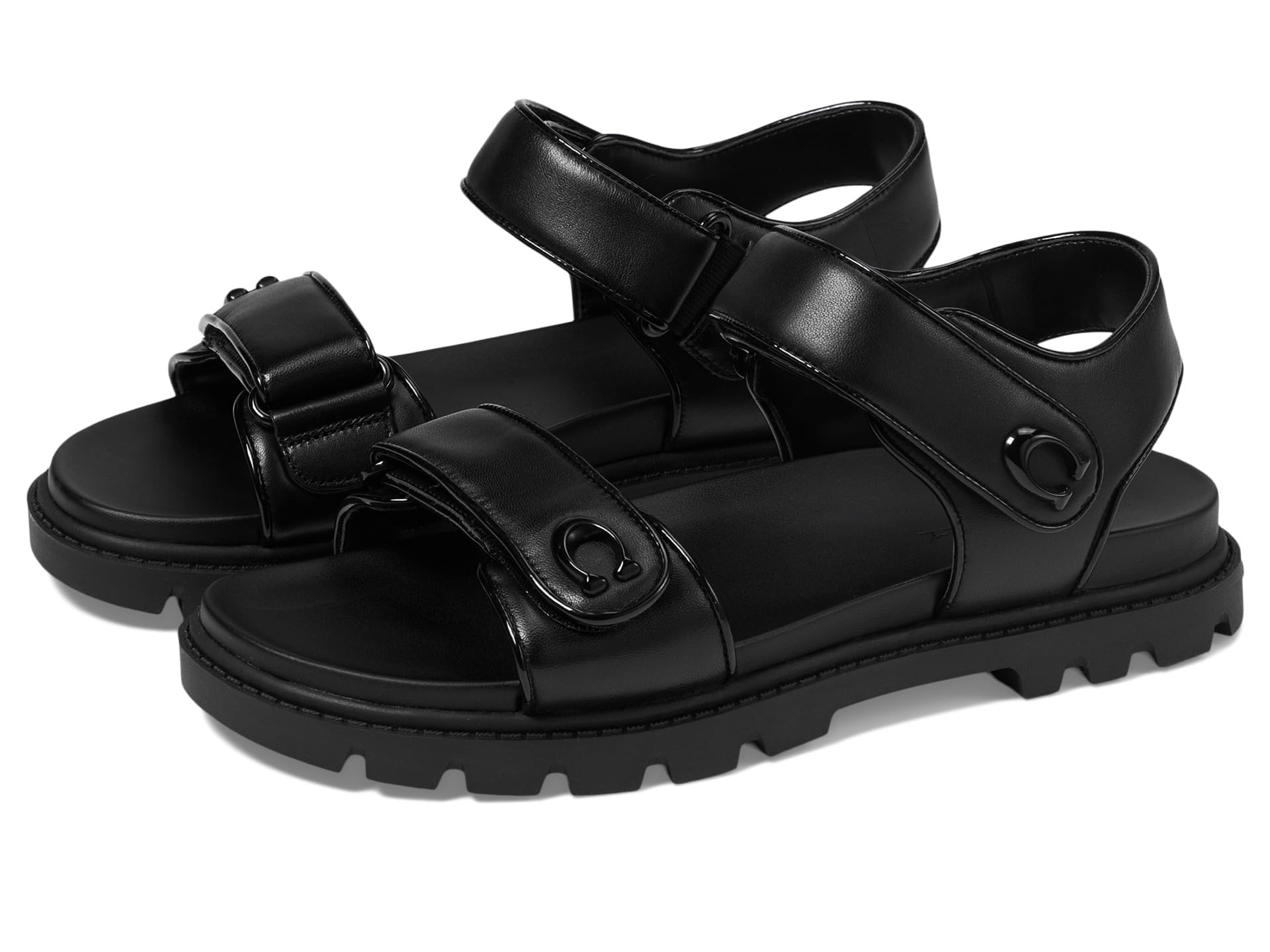 CS094 BLK 6 B Brynn LTH Sandal Black 6 B