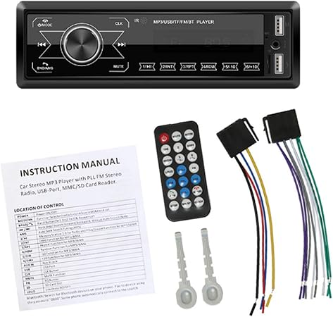 Amazon Boomboostカーオーディオbluetoothmp3プレーヤー7色容量性タッチスクリーン デュアルusb Tf Fm Aux In Sdカードポートリモコンm10 Fmトランスミッタ 車 バイク