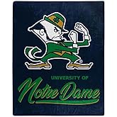 Northwest Notre Dame Official NCAA Signature Raschel Throw Blanket