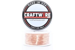 Craftwire USA Solid Bare Copper Wire Round,Bright,Dead Soft,150 Feet 28 Gauge (Choose 25 to 100 Ft,10 to 30 Ga.),28 Gauge-150 Feet Spool