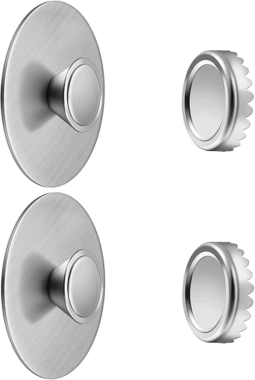 Photo 1 of ** PARTIAL SET**VeoryFly 2Pcs Magnetic Soap Savers for Bar Soap, Stainless Steel Soap Holder for Shower Wall and Kitchen/Bathroom, Easy Clean, Self-Draining (Silver)
