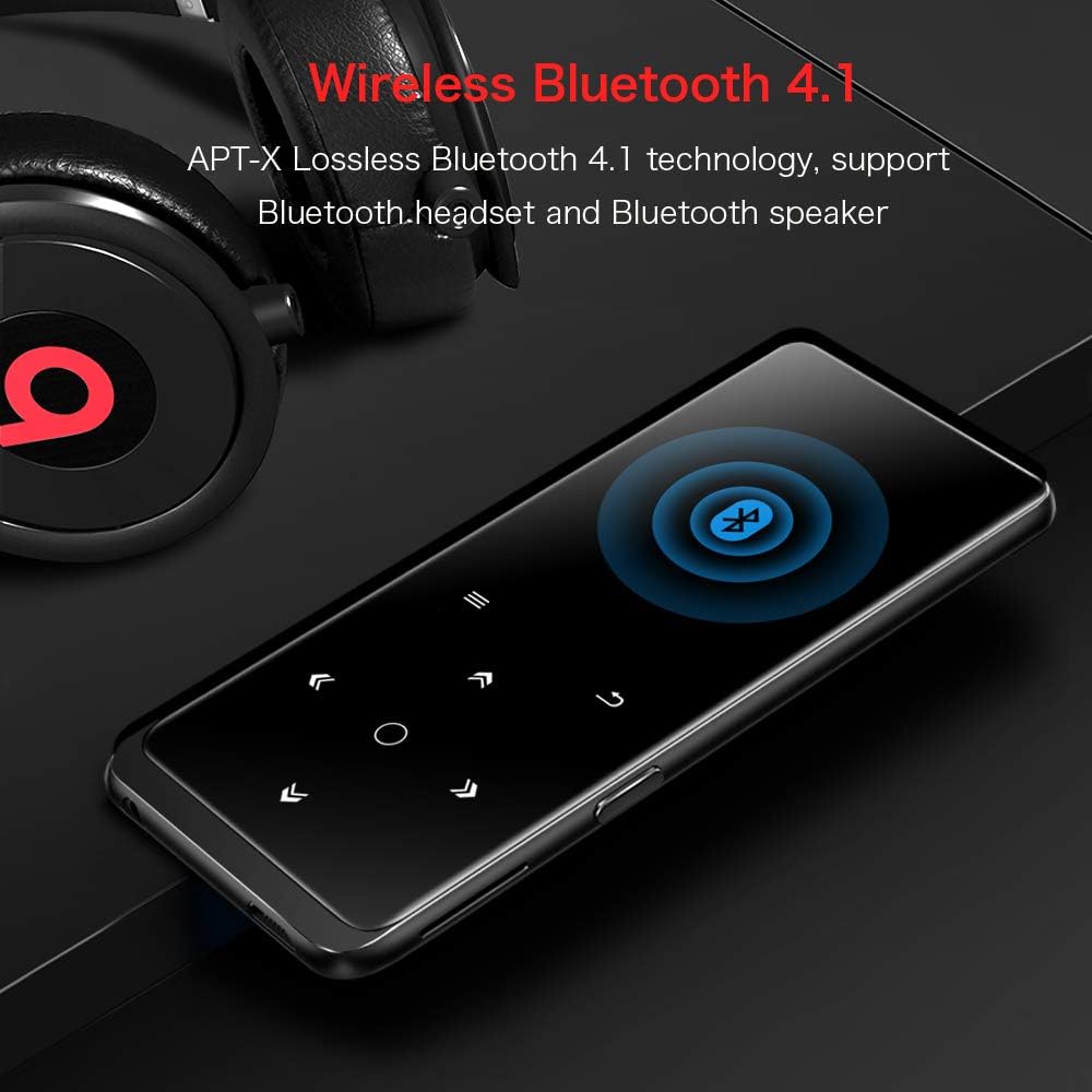 16GB MP3 Player, Supereye MP3 Player with Bluetooth 4.1, Portable HiFi Lossless Sound MP3 Music Player with FM Radio, Recording, E-Book, Backlit Keys, Support up 64G, (Music Headphones Included): Home Audio & Theater