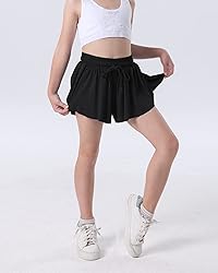 KEREDA Girls Flowy Shorts,Butterfly Shorts for Teen