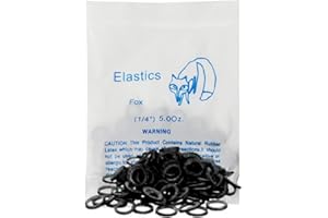 LA MIERE Non latex 100P Black Orthodontic Elastics Dental Rubber Bands Intraoral Black Elastic Bands (Medium, 5 Oz, 1/4" (6.4mm))