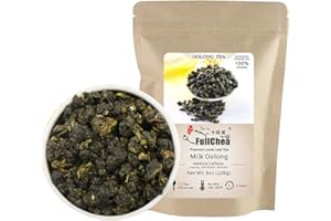 FullChea Milk Oolong Tea - Loose Leaf - Taiwan High Mountain Jin Xuan - Naturally Milky & Silky - 8oz / 226g