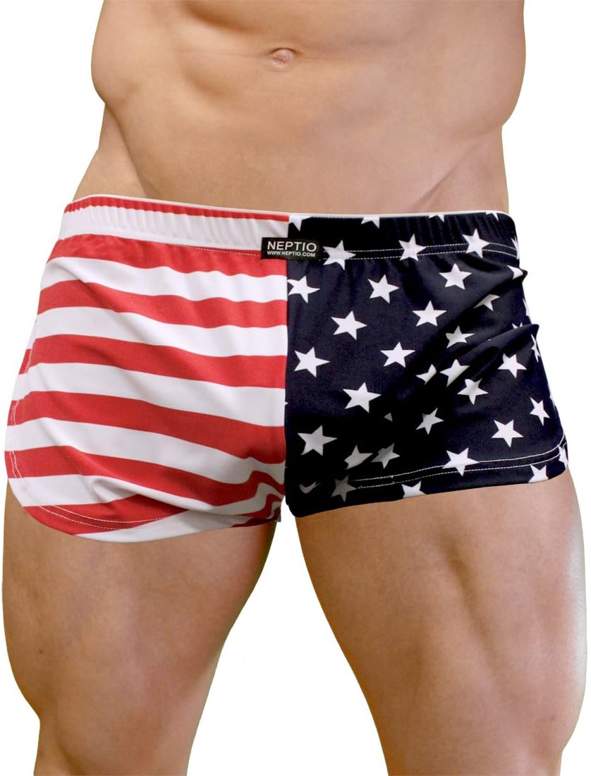 USA Flag Retro Athletic Side Split Short