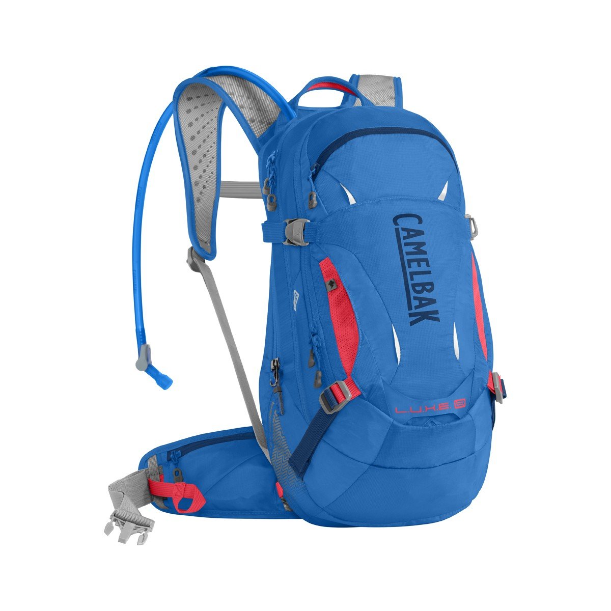 Camelbak L.U.X.E. Hydration Pack - Carve Blue/Fiery Coral, Large