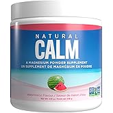 Natural Calm Magnesium Citrate Powder (Watermelon Flavour), 226g - Quick Absorbing - Loved Magnesium Drink