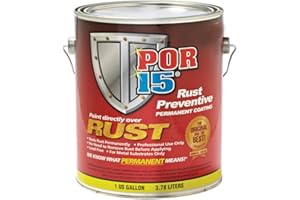 POR-15 Rust Preventive Coating- Semi-Gloss Black - 1 Gl - Stop Rust & Corrosion Permanently, Anti-Rust Non-Porous Protective 