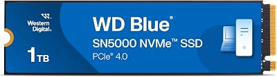 Western Digital WD Blue SN5000 1TB M.2 NVMe PCIe Gen4 SSD 5150 MB/s