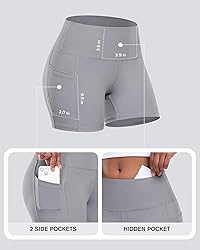 CHRLEISURE Womens Biker Yoga Shorts with