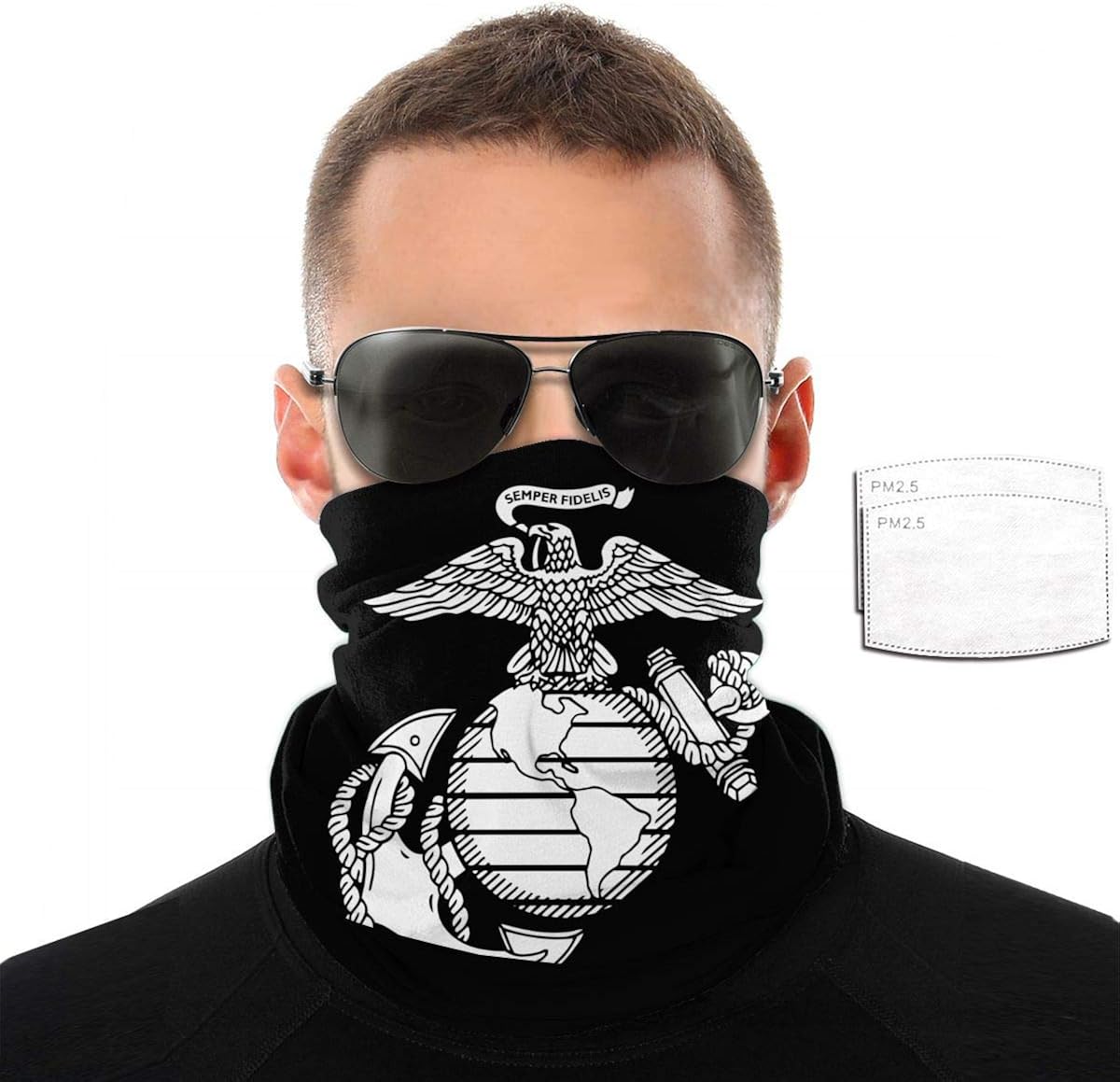 Seamless Rave Half Balaclava Eagle Globe Anchor Usm Marine Corps Face