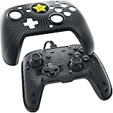 PDP Gaming Wired Pro Controller Faceplate: Black Mario Star - Nintendo Switch Faceoff
