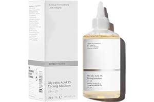 HANYLULU Ordinary Glycolic Acid Toning Solution, 8 Fl Oz Glycolic Acid 7% Toner Gently Exfoliates, Smooths Skin Texture, Improvement Visible Clarity & Also Addressing Uneven Tone