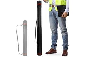 DUNCHATY Telescoping Poster Tube Extendable 25" to 38.5" - Water-proof & Lightproof Storage Tube for Artwork Documents Blueprints Maps - Protective Storage Cases for Artists Architects Travel 25" to 38.5"