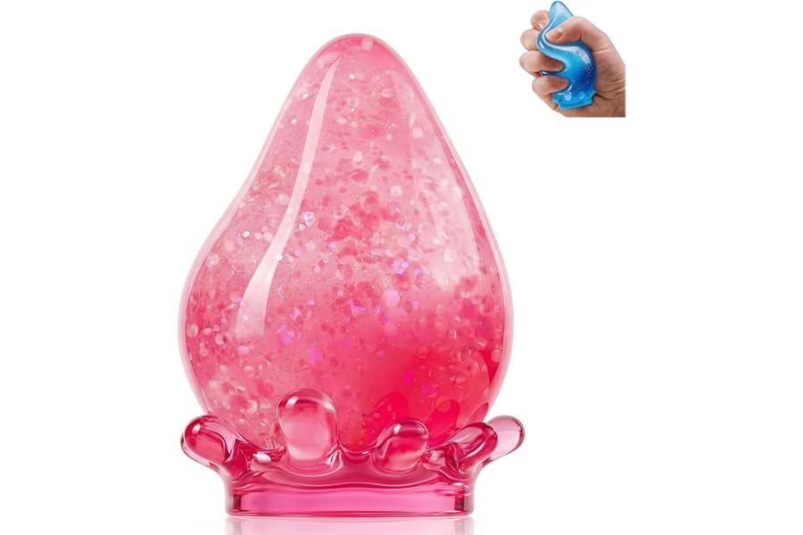 Water Drop Squeeze Squishies, Dream Squishy Drop Squishy Stress Ball, Soft Fidget Stress Ball, 2026 New Slow Rise Relief Fidget Sensory for Anxiety Stress Easter Party Favors (Pink)