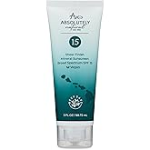 Absolutely Natural - SPF 15 Mineral Sunscreen - Broad Spectrum Water Resistant Moisturizer Lotion For Body & Face - With Non-Nano Zinc Oxide, Vitamin E, & Antioxidants - Made in USA, 3 Oz