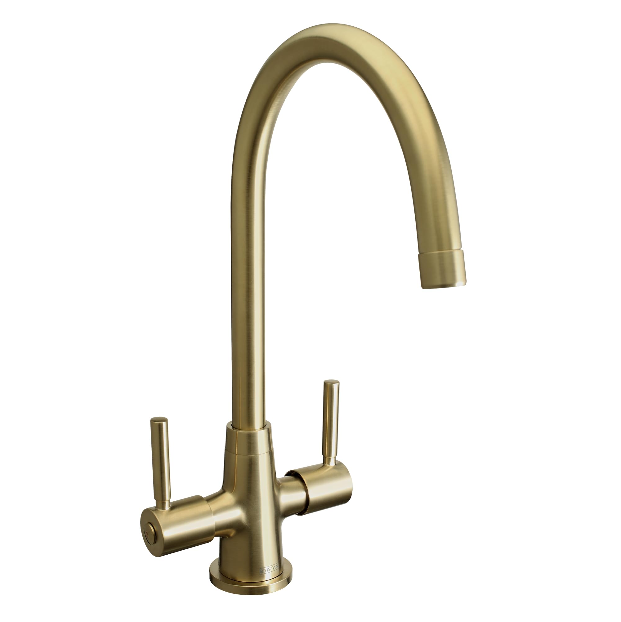 Bristan Monza Kitchen Tap - Swivel spout, Two Lever EasyFit Brushed Brass Kitchen Sink tap, MZ SNK EF BB — image 1