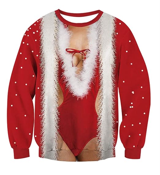 man chest christmas sweater
