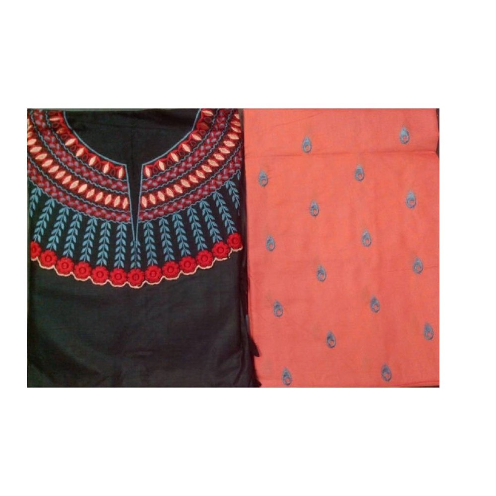 jiyan fashion patiyala cotton dress with salwar suit & dupatta set. (semi-stiched)