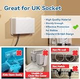 EUDEMON Baby Safety Outlet Cover Box White Large Plug Socket Universal view 2
