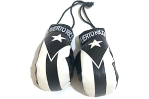 PRK 14 Puerto Rico Flags for cars Puerto Rican Boxing Glove Boricua pride PR Style Black flag Autos or Home Sticks to Glass Quick and Easy