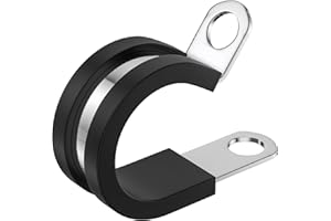 50 PCS 1/2 Inch Cable Clamps, 304 Stainless Steel Cable Clamps, Insulated Clamp, Hose Clamp, Pipe Clamp, Sturdy Clamp, and Wire Clamp by RTHIEAI