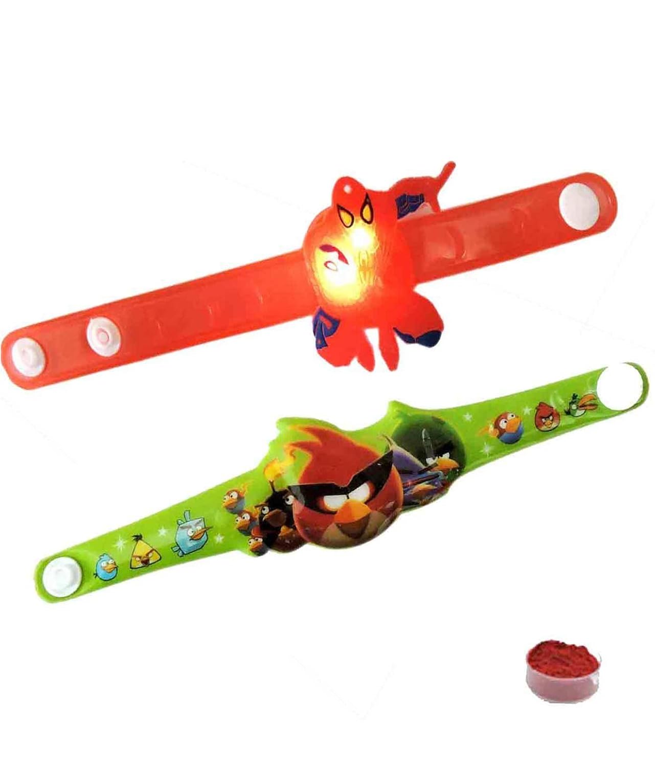 adiari fashion set of 2 multicolored cartoon character band rakhi combo for kids