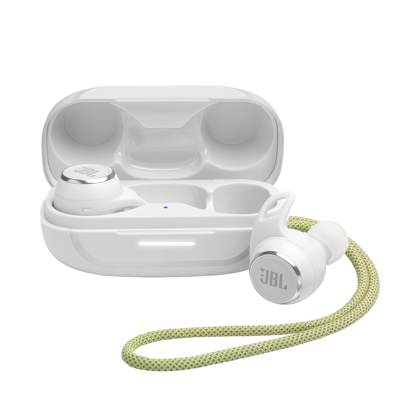JBL Reflect Aero – True Wireless Noise Cancelling Active Earbuds, 6 mics for Perfect Calls with VoiceAware, Extreme dustproof & Waterproof, Comfortable, Secure fit, 24hr with Fast-Charging (White)
