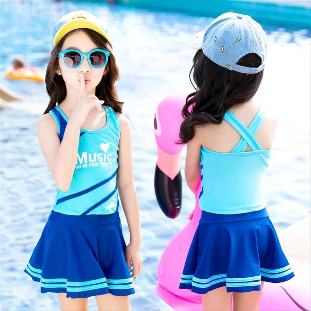 Mua Teddy キッズ 水着 女の子 セパレート スカート ショートパンツ 3