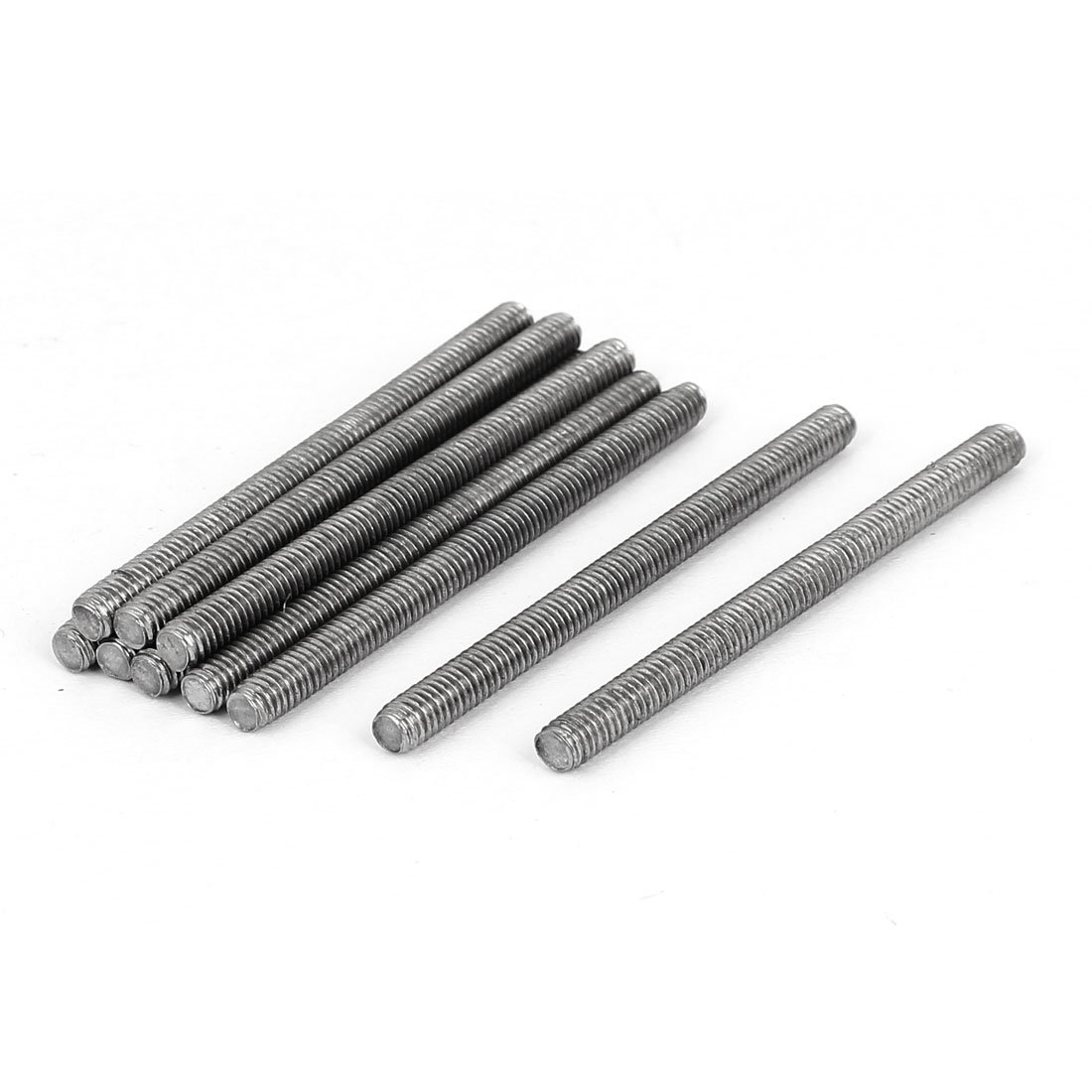 Sourcingmap M4 x 55mm 304 Stainless Steel Fully Threaded Rod Bar Studs Silver Tone 10 Pcs
