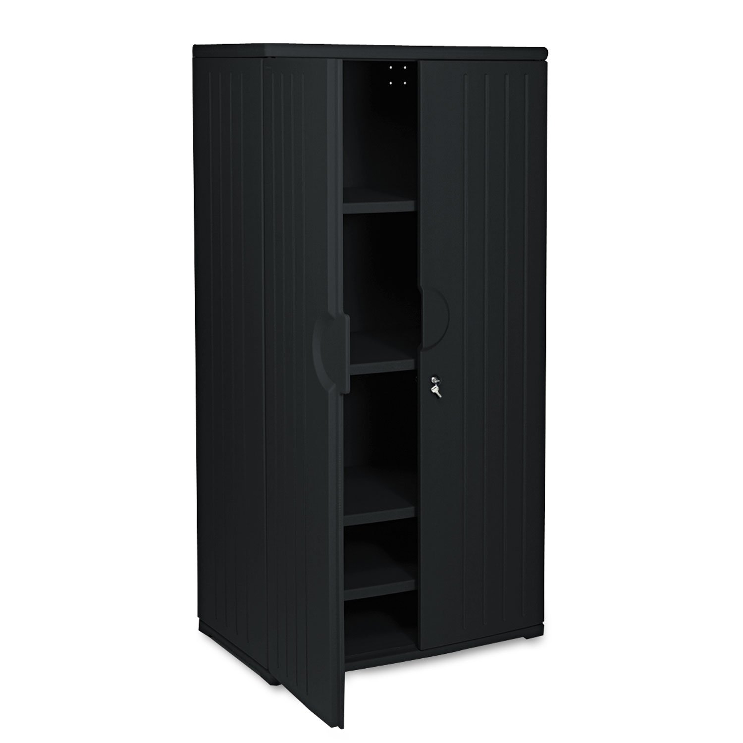 Photo 1 of Iceberg 92571 OfficeWorks Resin Storage Cabinet, 36w x 22d x 72h, Black