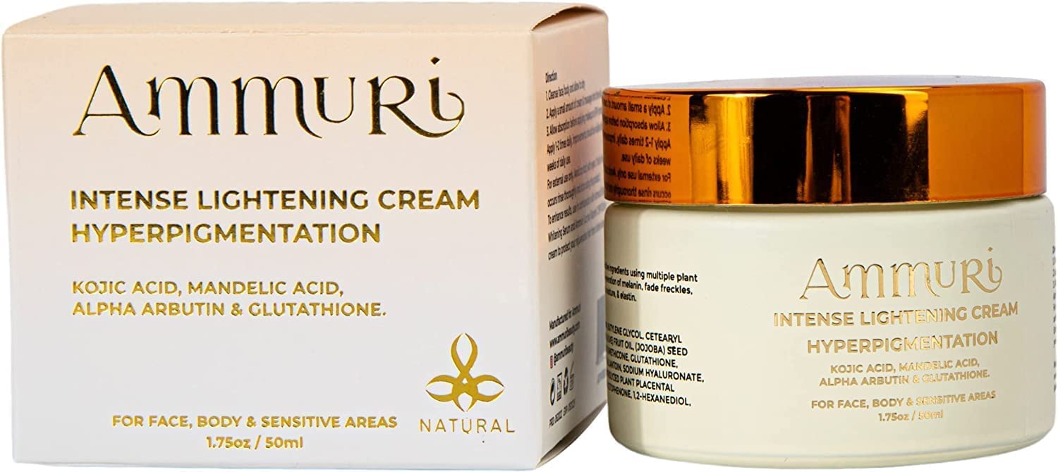 Ammuri Skin Whitening Cream - Anti-Aging Moisturizer for Face and Body - Targets Dark Spots, Hyperpigmentation, and Wrinkles - Whitens and Brightens Skin
