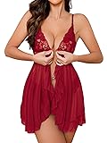 Foxiny Sexy Open Front V Neck Ruffle Sheer Mesh