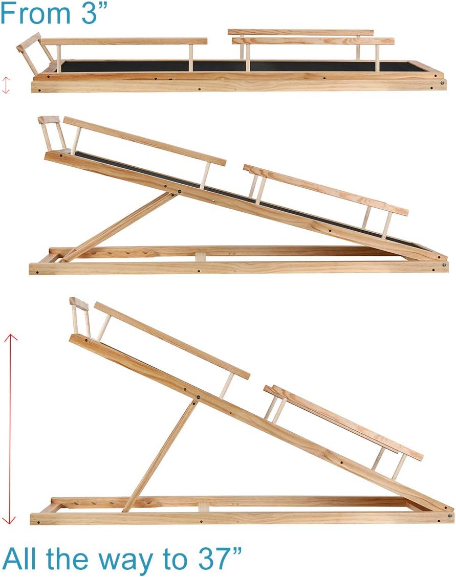 Pet Supplies MDBT Dog Bed Ramp 2.0 for Small Dogs 59 in Wood Pet Safety