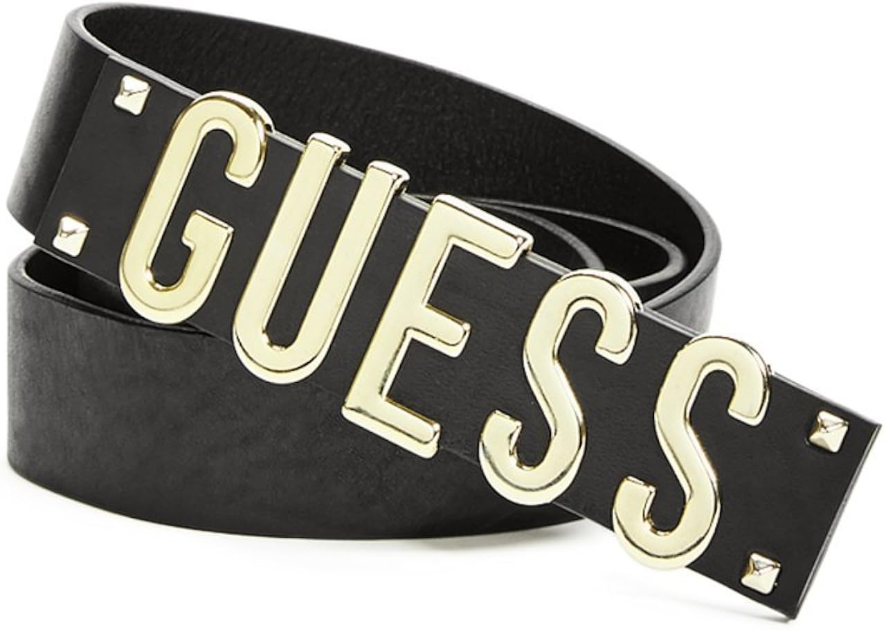 GUESS Women's Studded Logo Belt at Amazon Women’s Clothing store