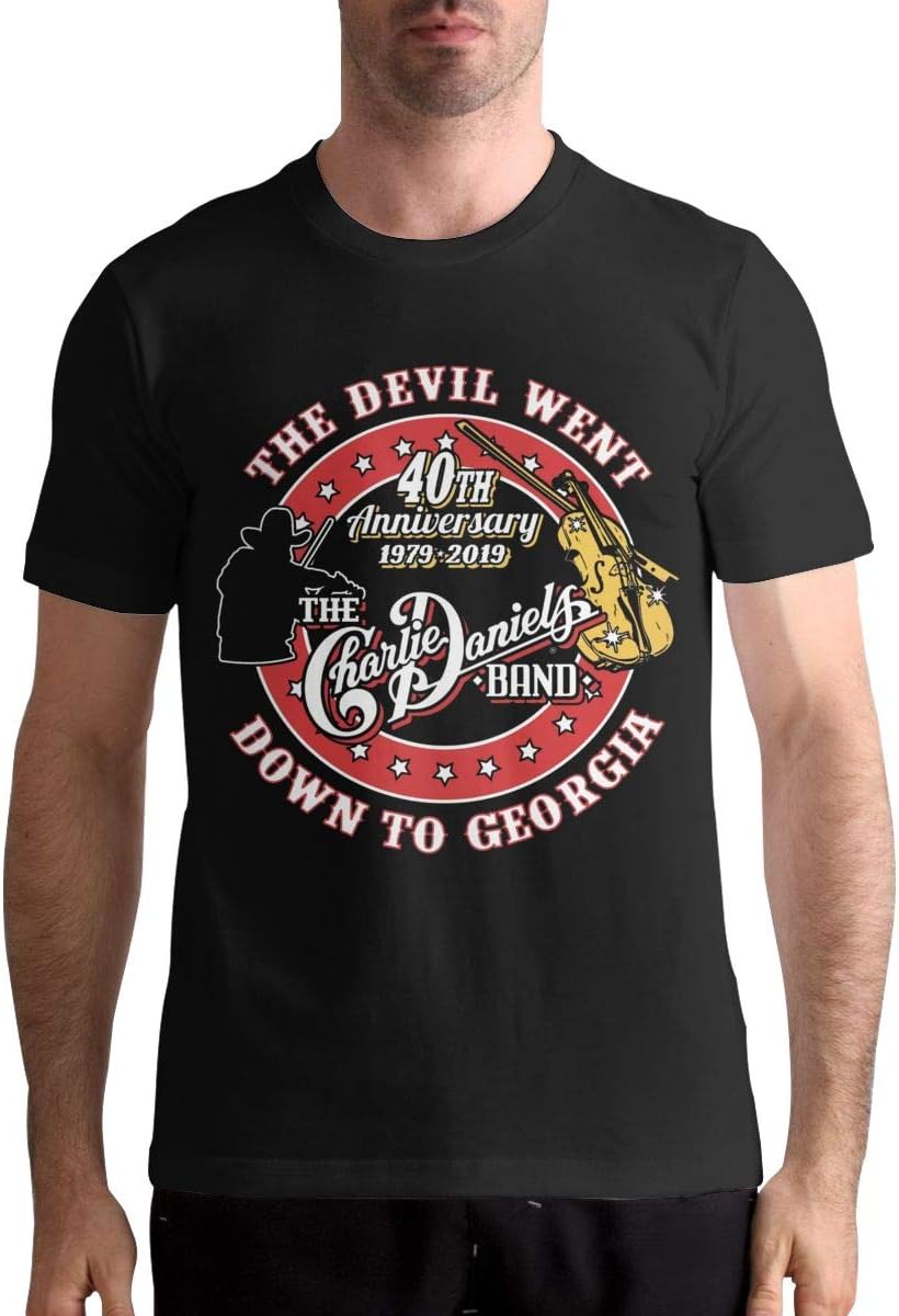 Charlie Daniels T Shirt Men's Cotton T Shirt Fashion Round Neck Short Sleeve Tops Tees