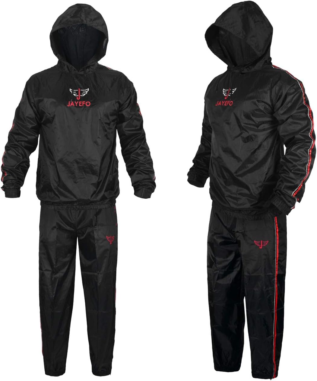 Jayefo Sauna Suit with Hood Full Body Sweat Suit Hot Waist