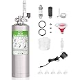 ZRDR 4L Co2 Generator System with Dual Gauge Display Pressure Gauge,DIY Co2 Generator System Kit, Automatic Pressure Relief Valve Bubble Counter for Plants Aquarium, Stable Output